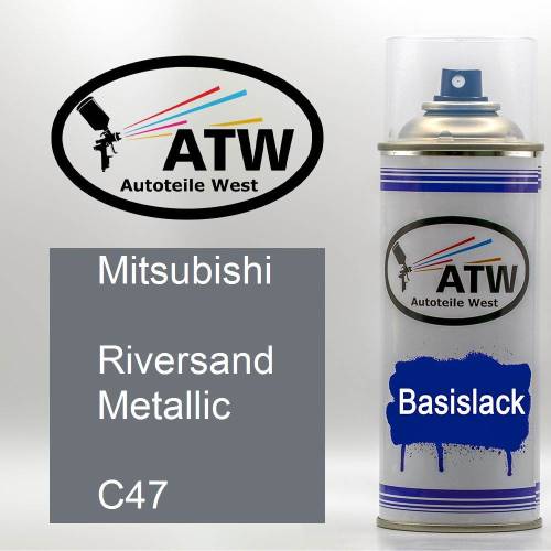 Mitsubishi, Riversand Metallic, C47: 400ml Sprühdose, von ATW Autoteile West.
